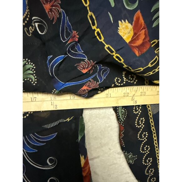 Farm Rio Arabesque Scarves Women's Mini Dress Long Sleeve Viscose Small Boho - Picture 8 of 13